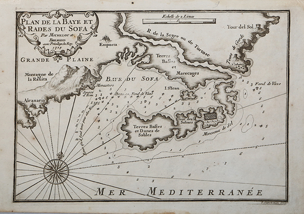 Plan de la Baye et Rades du Sofa.