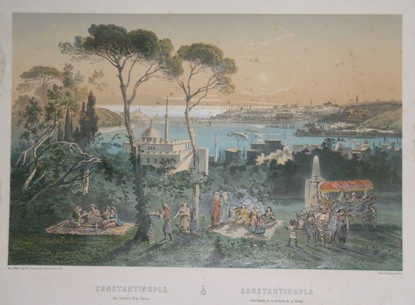 Costantinople des Jardins d'un Harem / Costantinopla vista tomada de …