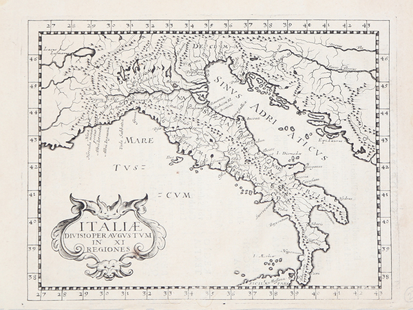 Italiae divisio per augustum in XI regiones