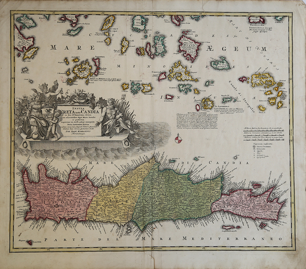 Insula Creta hodie Candia in fua IV.Territoria divisa cum adjacentibus …