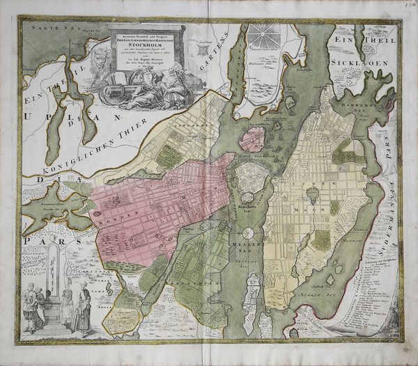 Accurater Grundriss und Prospect der…HaupStadt Stockholm