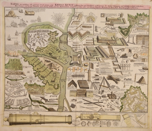 Tafel…zur Kriegs-Kunst Vestungs-bau und Artillerie, zu Belagerung der Statte Vestungen…