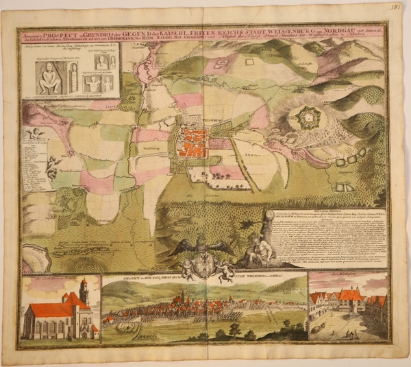 Accurater Prospect u Grundis der Gegend der Kayserl. Freyen Reichs …