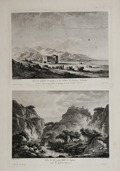 Vue du Golphe…et des Ruines de l'antique Scylatium./Vue de la …