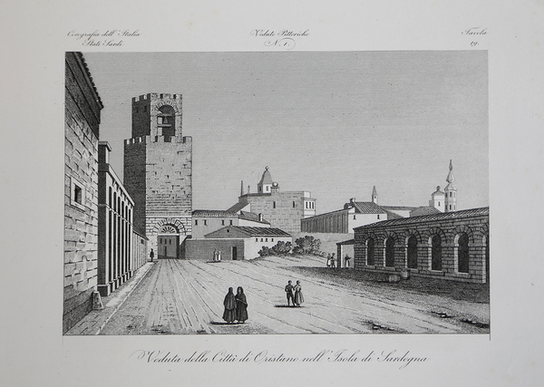 Veduta della Città di Oristano nell'Isola di Sardegna