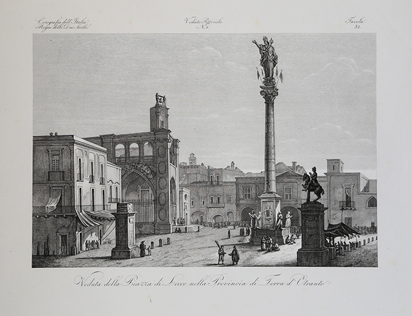 Veduta della Piazza di Lecce nella Provincia di Terra d'Otranto