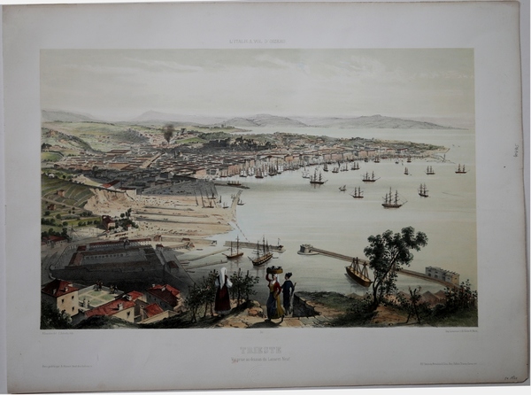 Trieste vue prise u dessus du Lazaret Neuf