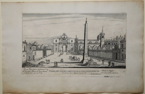 Piazza del Popolo abbellita da N. S. papa Alesandro VII