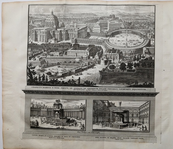 Conspectus Basilicae D. Petri. Porticus ab Alexand. VII exstructae. Palatii …