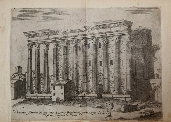 Porticus Antonini Pij Imp. Inter Sciarrae Pantheonisq[ue] plateas…