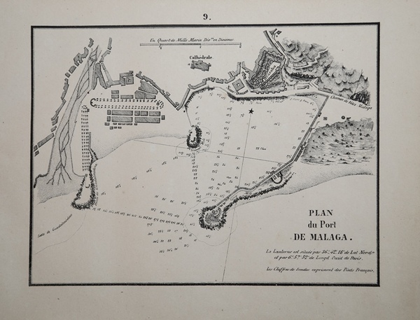 Plan du port de Malaga
