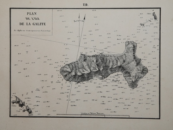 Plan de l?ile de la Galite