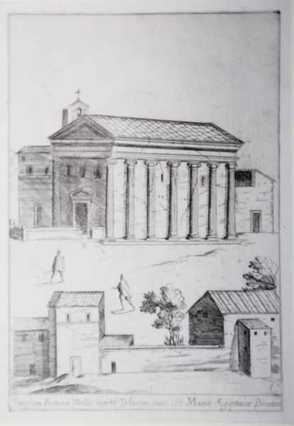 Templum Fortuna Virilis iuxta Tyberim nunc s.tae Mariae Aegiptiacae Dicatum