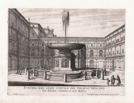 Fontana nel gran cortile del Palazzo Vaticano detto Belvedere, Architettura …