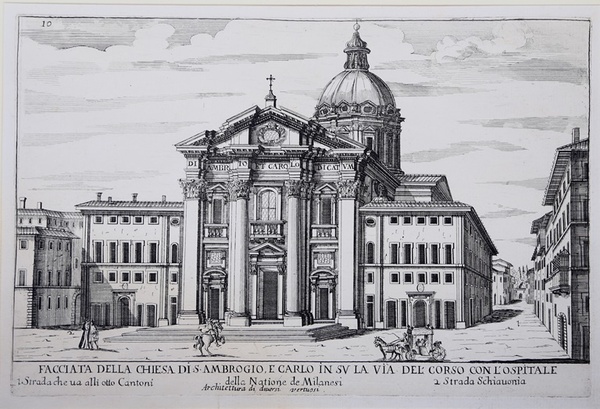 Facciata della chiesa di S. Ambrogio e Carlo in su …