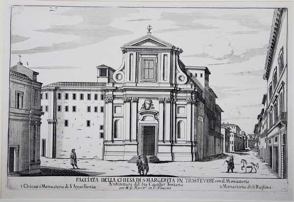 Facciata della chiesa di S. Margerita in Trastevere con il …