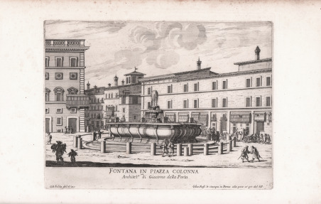 Fontana in piazza Colonna Architet.a di Giacomo della Porta