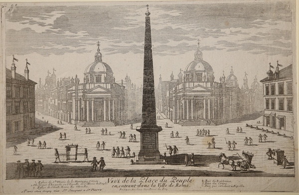 Veüe de la Place du Peuple en entrant dans la …