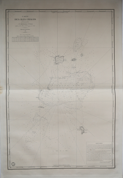 Carte des Iles Chagos Levée en 1837, par M. M. …