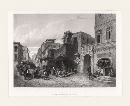 Eine Strasse in Rom.