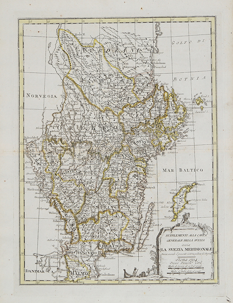 Supplemento alla Carta Generale della Svezia ossia La Svezia Meridionale …