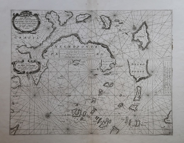 Carta Maritima che contiene la Costa Settentrionale di Negroponte…/ Carta …