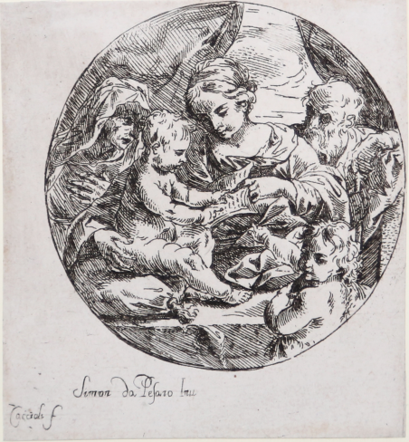 Sacra famiglia con Santa Elisabetta e San Giovannino