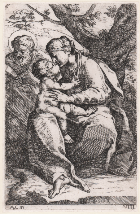 Sacra Famiglia sotto l'albero