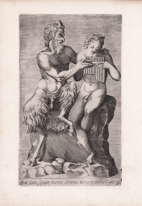 Satiri signum puerum docentis Romae in aedibus Cesys