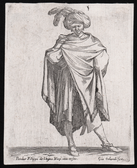 Soldato con mantello e turbante