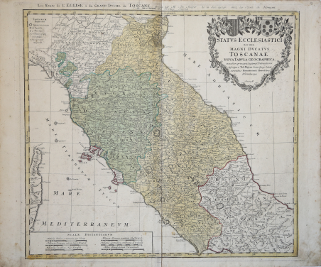 Status Ecclesiastici nec non Magni Ducatus Toscanae Nova Tabula Geographica