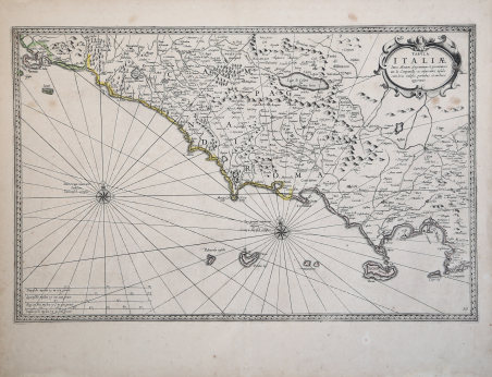 Tabula Italiae Intra Montem Argentatum et promontoir um la Campella.