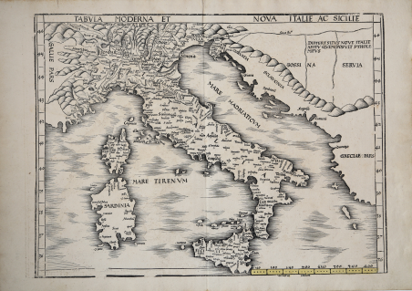 Tabula Moderna et Nova Italiae ac Siciliae
