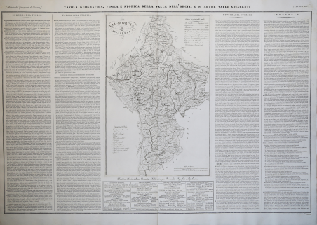 Tavola Geografica, Fisica e Storica della Valle dell'Orcia, e di …