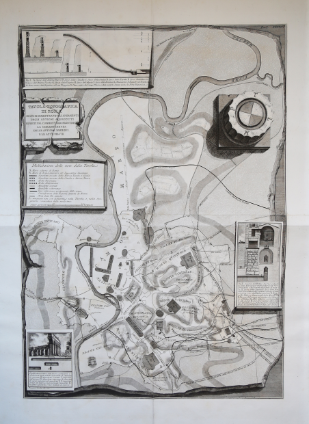 Tavola Topografica di Roma in cui si dimostrano gli andamenti …