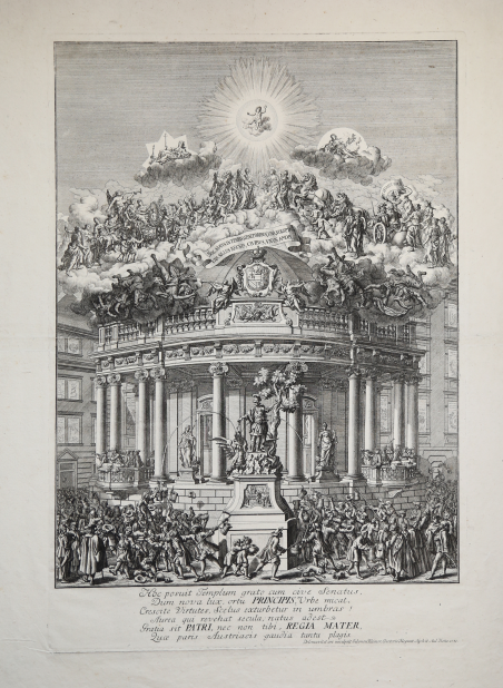 Tempio con fontana a vino, eretto a Vienna in occasione …