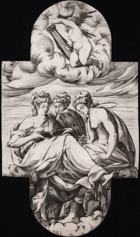 Tre muse con un putto che suona la lira