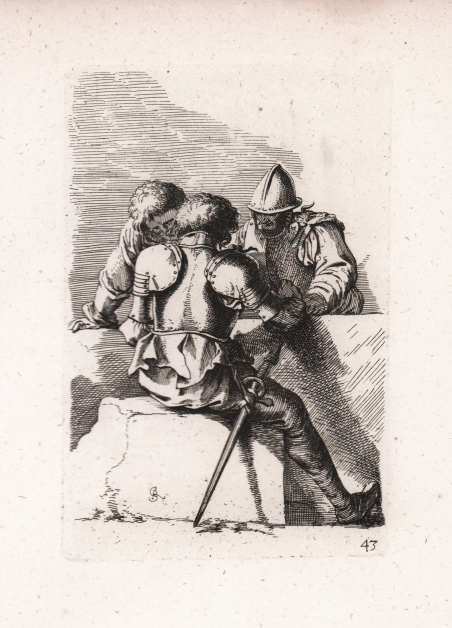 Tre soldati in conversazione