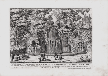 Ultimo Prospetto di Fontane del Teatro della Villa Aldobrandina di …