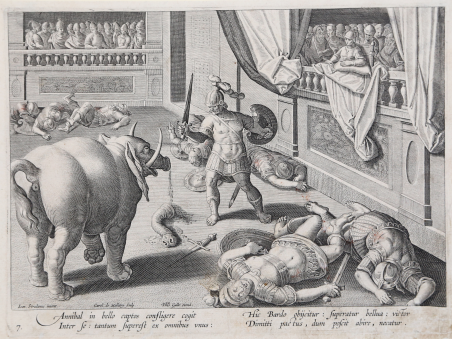 Un soldato romano uccide l'elefante di Annibale