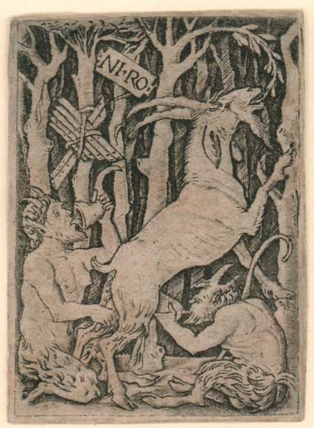 Una capra e due satiri