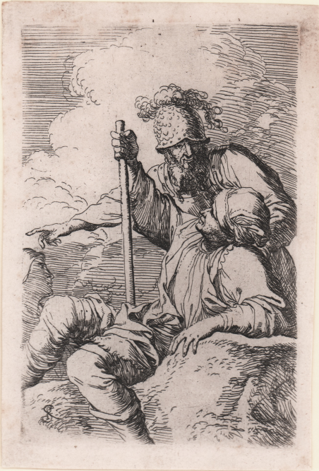 Uomo e soldato in conversazione