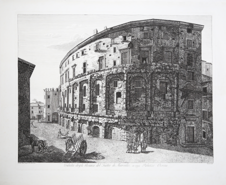 Veduta degli Avanzi del Teatro di Marcello, in oggi Palazzo …
