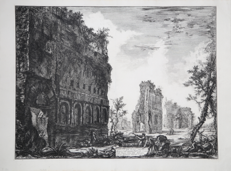 Veduta degli Avanzi della Circonferenza delle antiche Fabbriche di una …