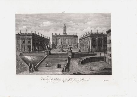 Veduta dei Palazzi di Campidoglio in Roma