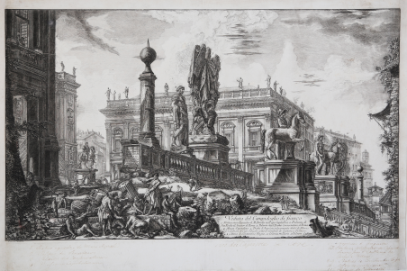 Veduta del Campidoglio di fianco