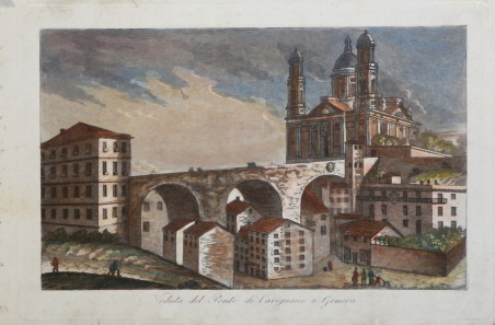 Veduta del Ponte di Carignano a Genova