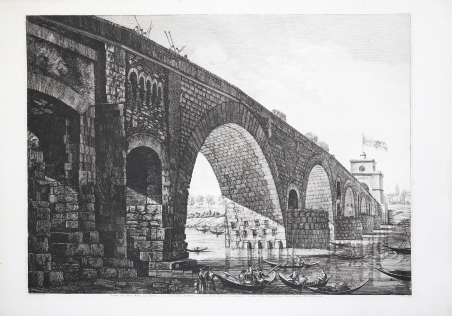 Veduta del Ponte Molle sul Tevere