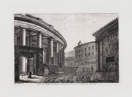 Veduta del Quartiere de' Svizzeri, e di porzione del Portico …