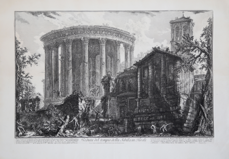 Veduta del Tempio della Sibilla in Tivoli